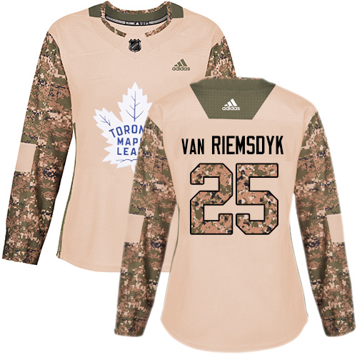 Adidas Maple Leafs #25 James Van Riemsdyk Camo Authentic Veterans Day Women's Stitched NHL Jersey - Click Image to Close